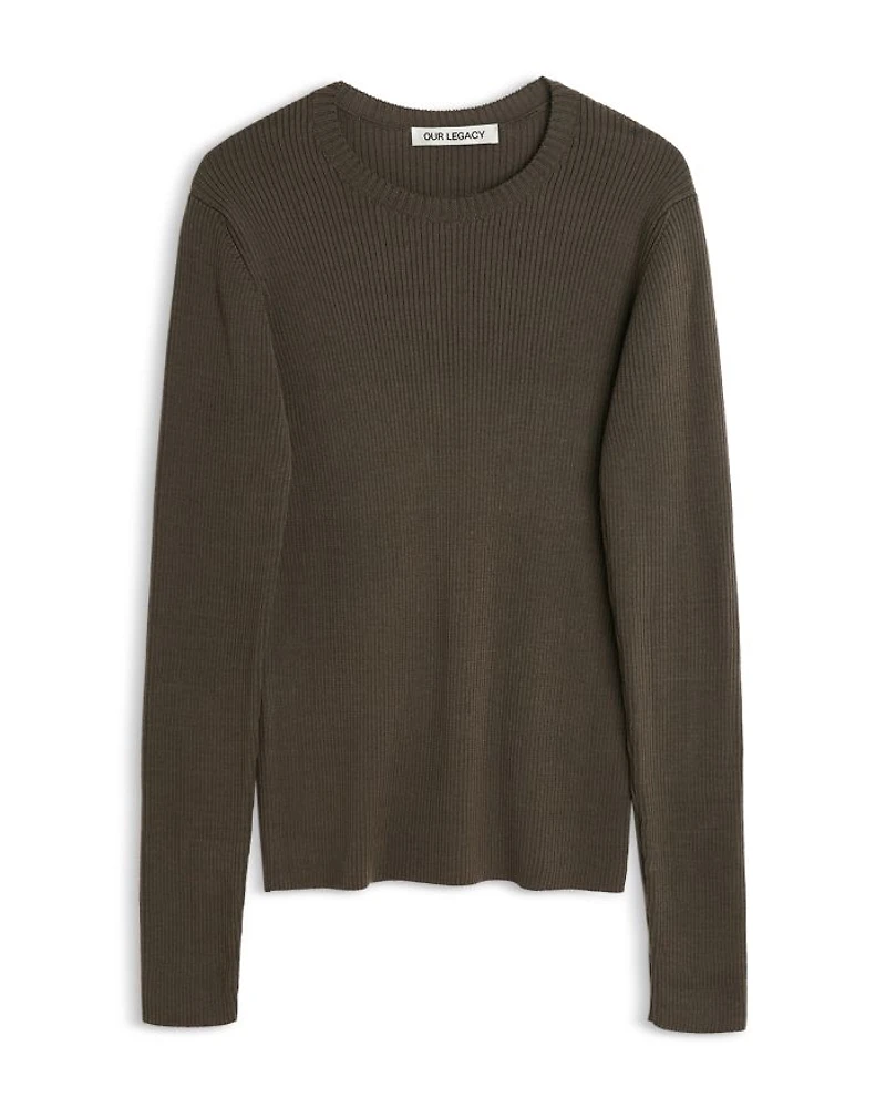 Ribbed Crewneck Sweater
