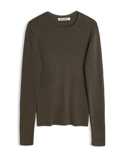 Ribbed Crewneck Sweater