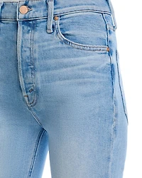 The Tripper Flood High Rise Fray Flare Jeans Look Ma No Hands