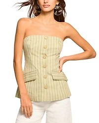 Tiffany Striped Strapless Top