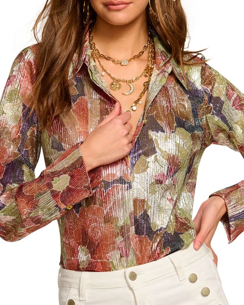 Nicole Metallic Printed Shirt