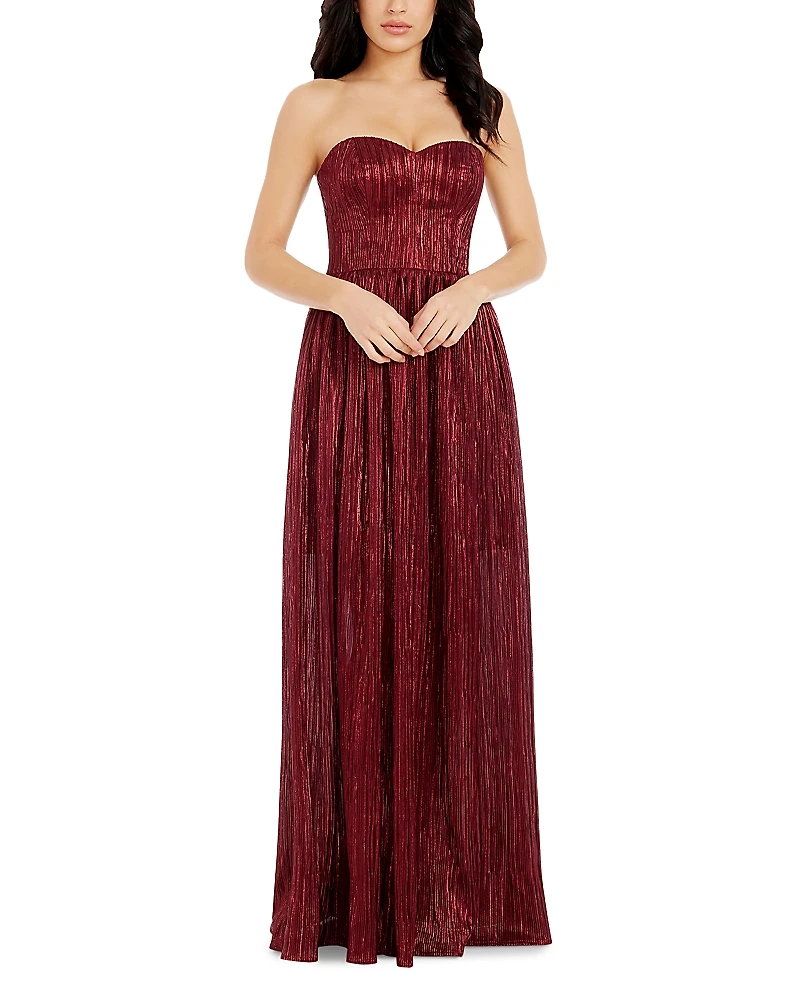 Dress the Population Audrina Plisse Maxi Gown
