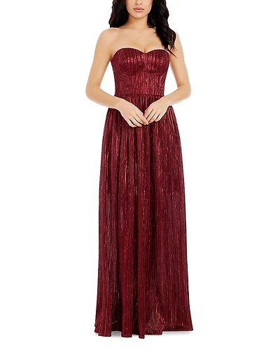 Dress the Population Audrina Plisse Maxi Gown