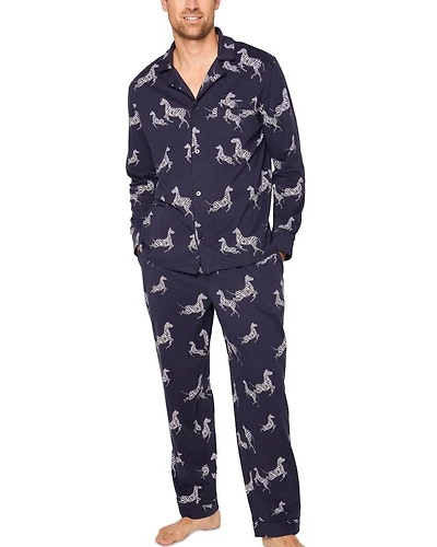 Zebre de Nuit Pima Cotton Printed Pajama Set