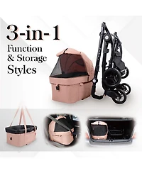 New Cleo Travel System Pet Stroller, 3-in-1 Dog Stroller, Pet Carrier, Dog Stroller