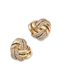 Bloomingdale's Fine Collection Diamond Love Knot Stud Earrings