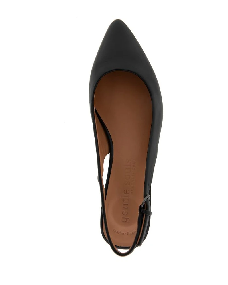 Women's Georgia Pointed Toe Slingback Block Heel Pumps