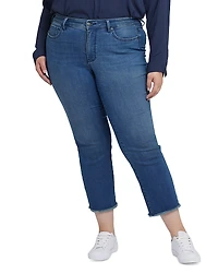 Nydj Plus Marilyn High Rise Straight Ankle Jeans