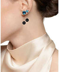 Chatelaine® Stud Earrings in 18K Yellow Gold with Pavé Diamonds, 8mm