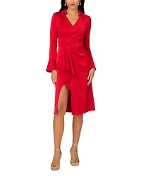 Crepe Back Satin Midi Dress