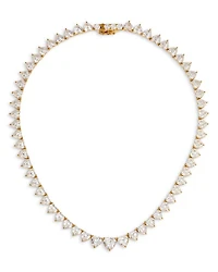 Real Love Heart Cubic Zirconia Collar Necklace, 16"