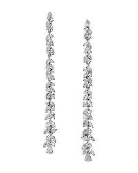 Nadri Sav Cubic Zirconia Cluster Linear Drop Earrings