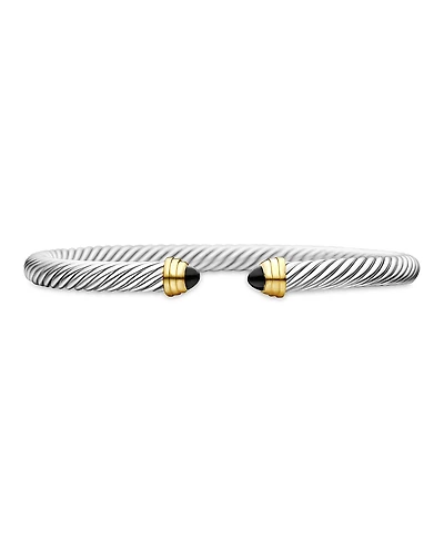 David Yurman Cable Classics Bracelet with Black Onyx and 14K Gold