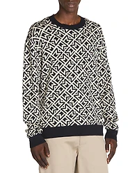 Moncler Cotton Crewneck Graphic Monogram Sweater