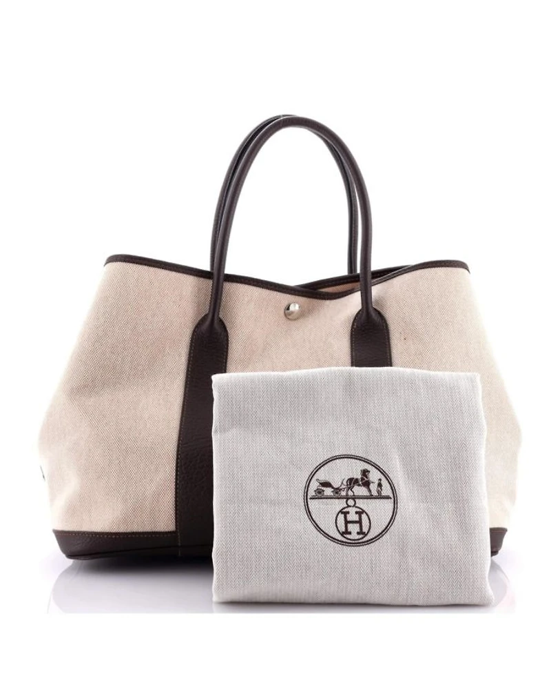 Garden Party Tote Toile and Leather