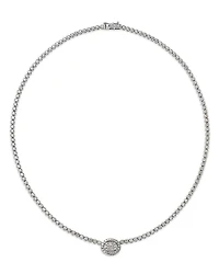 Bloomingdale's Fine Collection Diamond Round & Baguette Halo Tennis Necklace