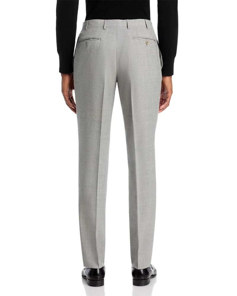 Capri Mélange Solid Slim Fit Dress Pants