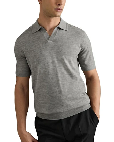 Duchie Open Collar Merino Polo Shirt