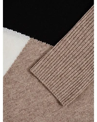 Color Blocked Crewneck Sweater