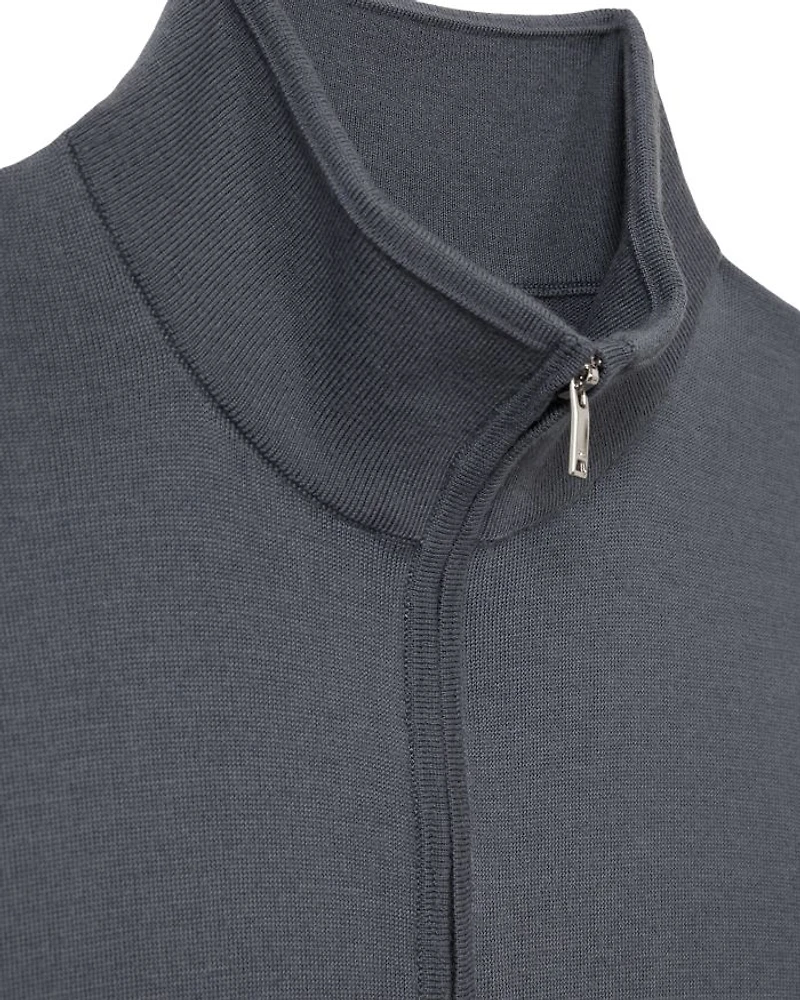 Half Zip Funnel Merino Sweater