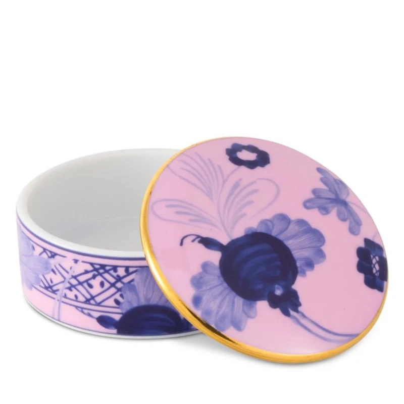 Oriente Italiano Azalea Round Box with Cover, Small