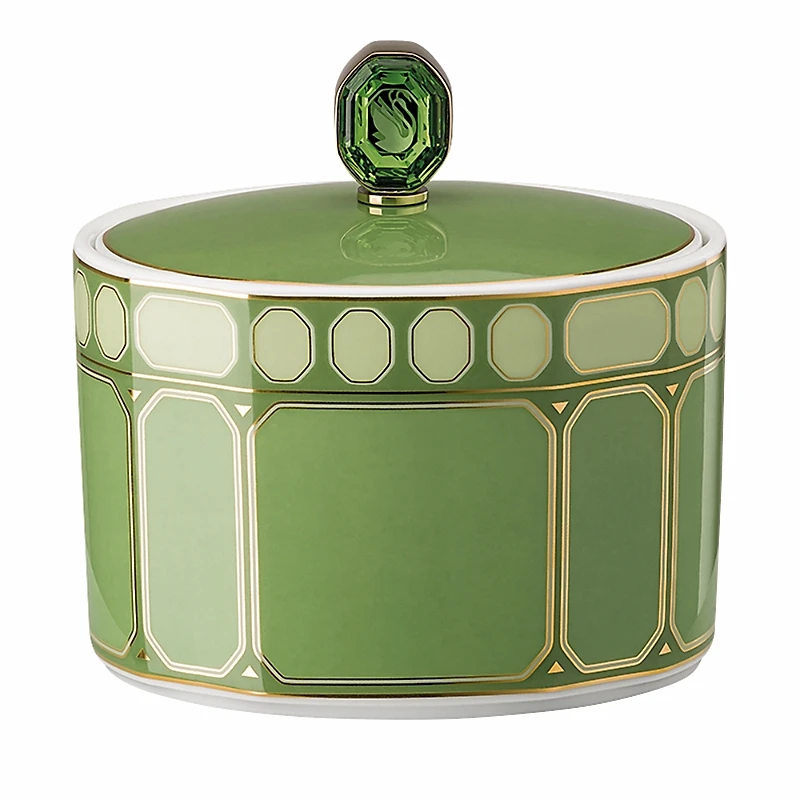 Rosenthal Swarovski Signum Sugar Bowl 7 oz. Fern Green