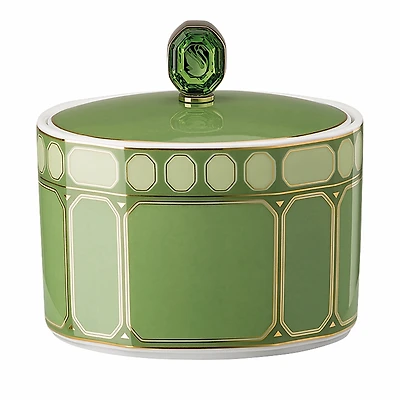Rosenthal Swarovski Signum Sugar Bowl 7 oz. Fern Green