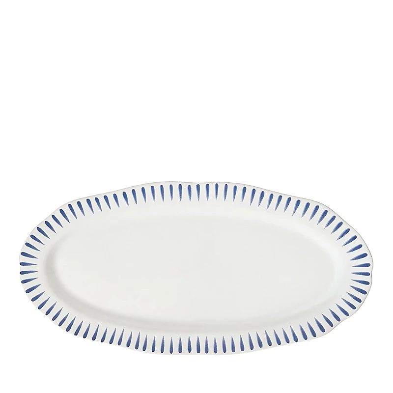 Juliska Sitio Stripe 15 Hostess Tray, Delft Blue