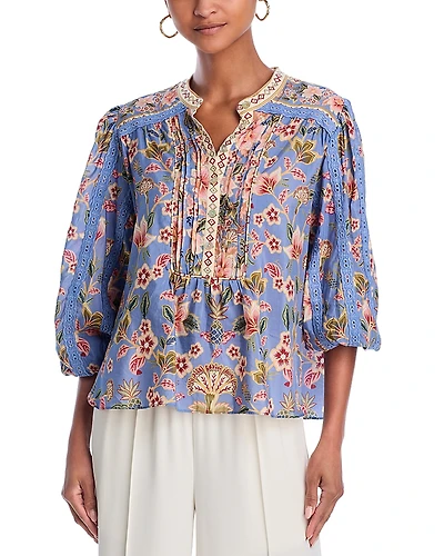 Farm Rio Superbloom Tapestry Top