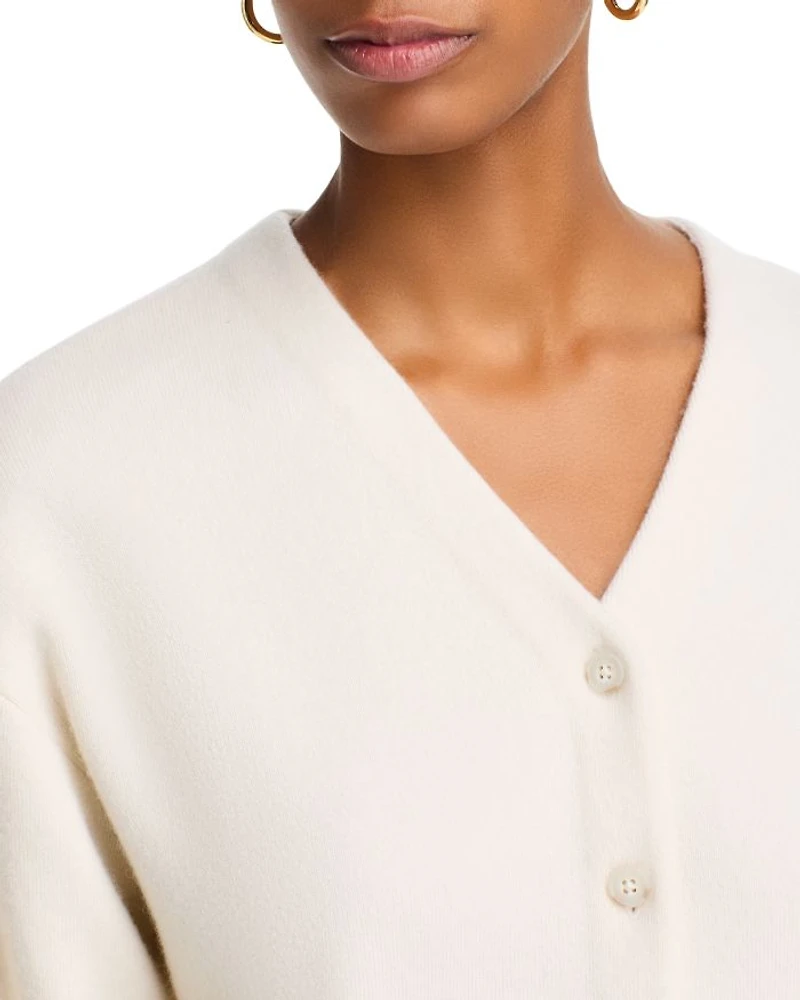 Collegiate Cashmere V Neck Cardigan Sweater