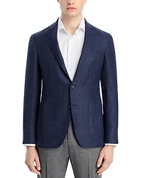 Canali Kei Melange Hopsack Unstructured Regular Fit Sport Coat