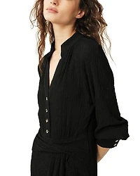 Takie Button Front Dress