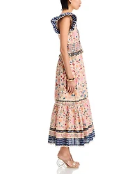 Superbloom Tapestry Cream Maxi Dress