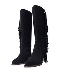 Women's Fringed Suede Cowboy Boots