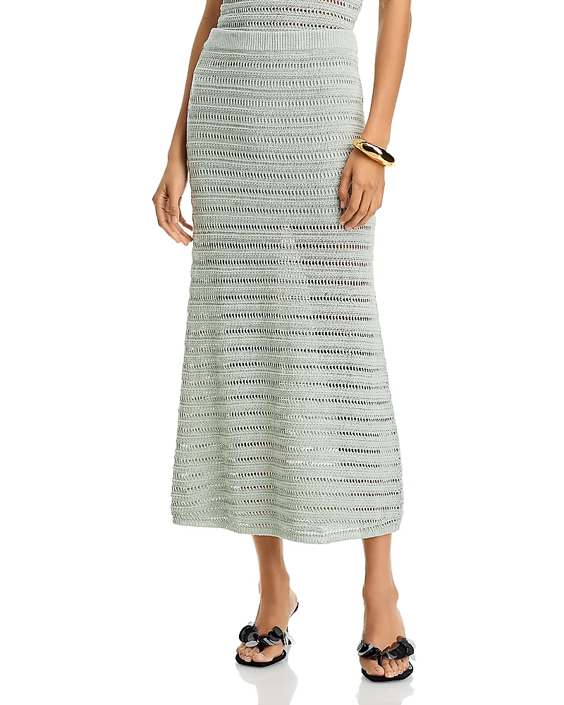 A. l.c. Lana Open Stitch Striped Skirt