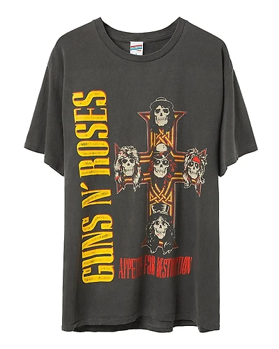 Junk Food Clothing Unisex Guns N' Roses Cross Flea Market Tee