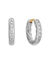 David Yurman Sculpted Cable Huggie Hoop Earrings