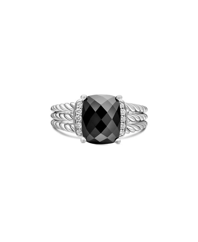 Petite Wheaton® Ring with Gemstone and Diamonds