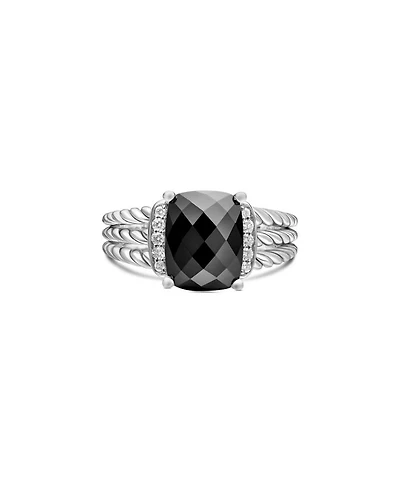 Petite Wheaton® Ring with Gemstone and Diamonds