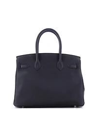 Pre-Owned HERMES Pre-Owned Hermes Birkin 30 Handbag Black Togo with Palladium Hardware