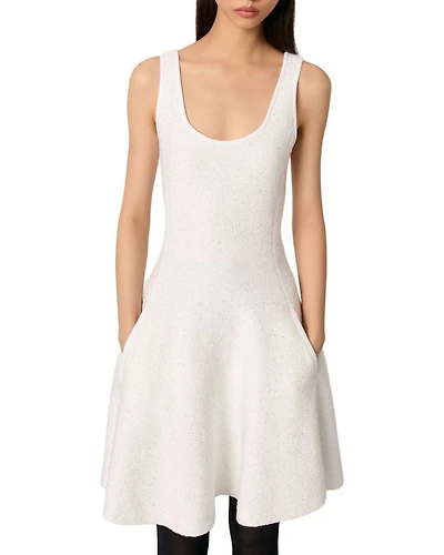 Sequin Embellished Knit Short Dress