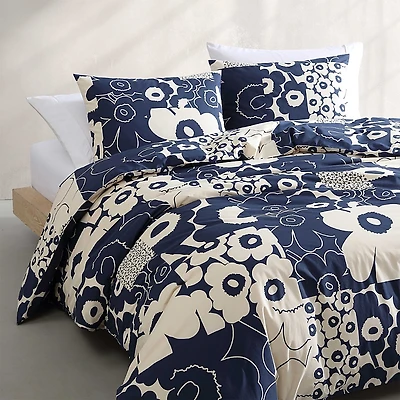 Marimekko Unikko Kollaasi 3 Piece Duvet Cover Set, Full Queen