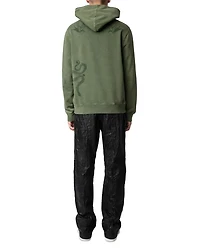 Sanchi Cotton Fleece Tattoo Printed Hoodie