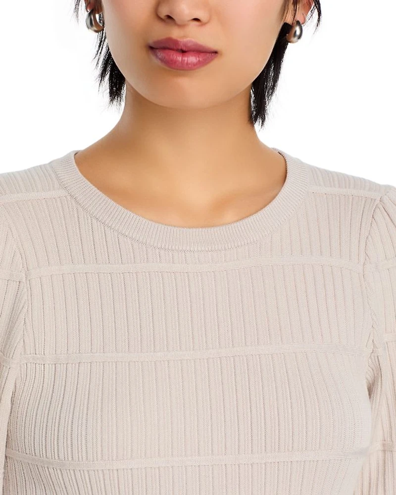 Blouson Sleeve Textured Top