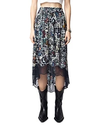 Joslin Lace Trim Midi Skirt