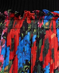 Printed Crinkled Pants