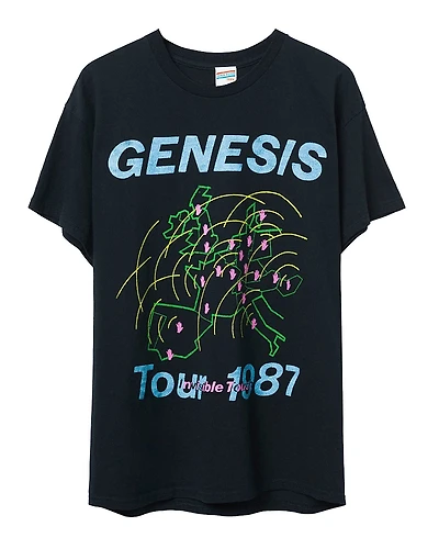 Junk Food Clothing Unisex Genesis Invisible Touch Tour 1987 Flea Market Tee