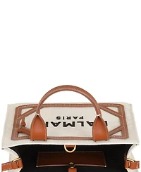 Women's B-Army Small Tote Bag in Canvas and Leather
