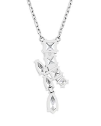 Matrix Mixed Cut Crystal Pendant Necklace, 15"-18"