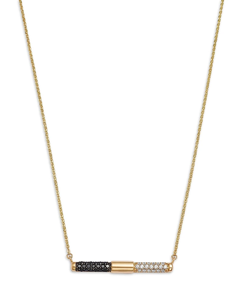 Bloomingdale's Fine Collection Black & White Diamond Bar Necklace